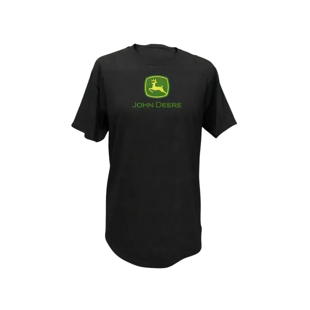 John Deere Men's T-Shirt in Black w/ Logo - John Deere