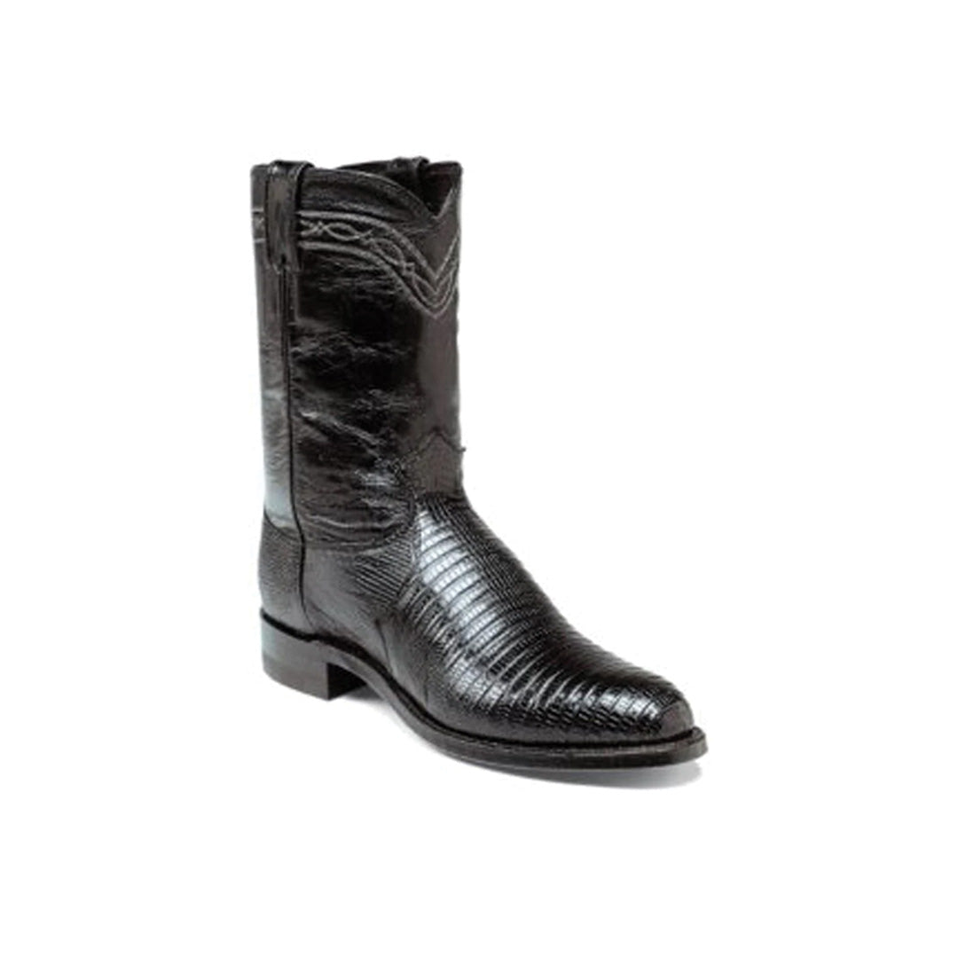 Justin Women's Cowgirl Boots Exotic Lizard and Kid Leather Roper Heel
