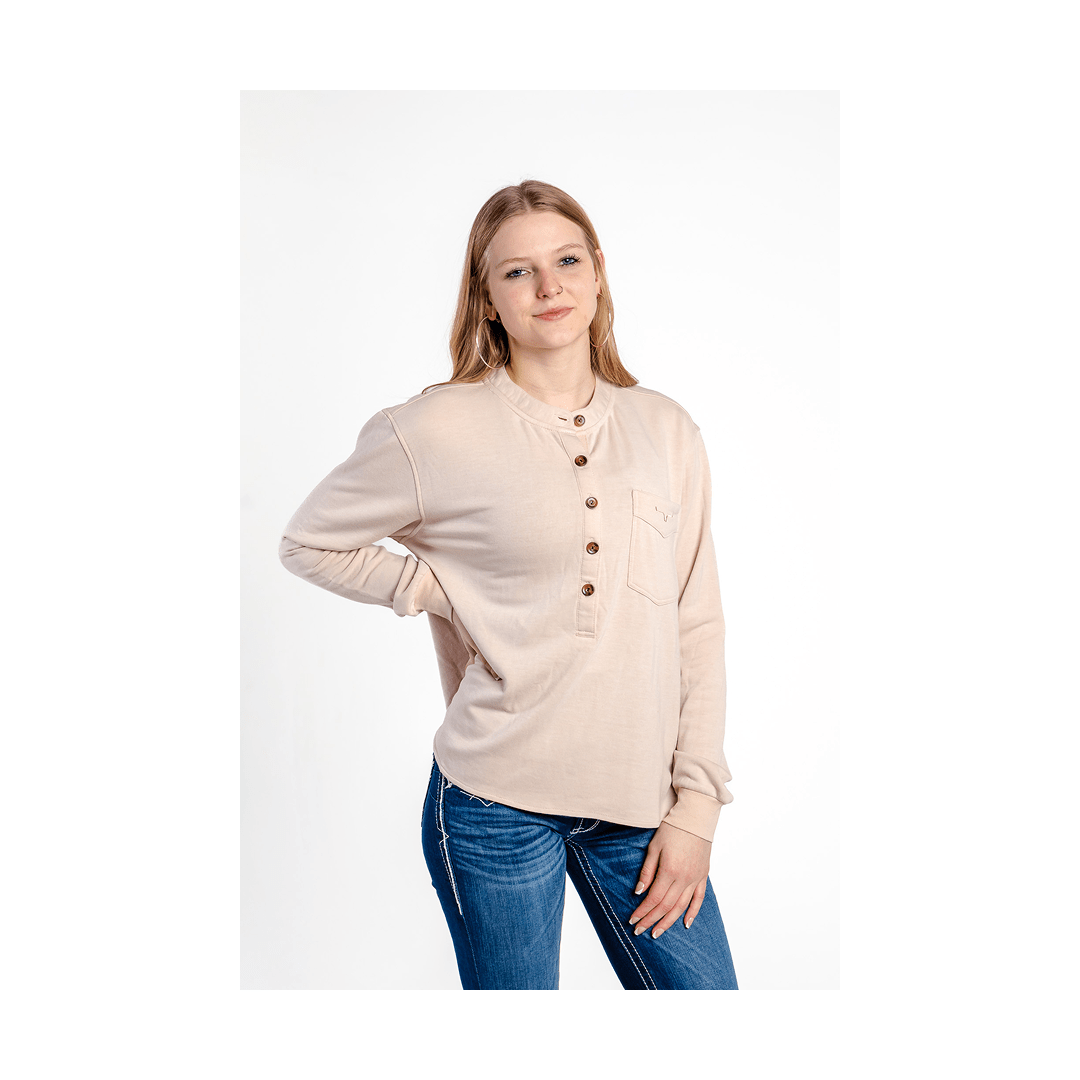 Kimes Ranch Women's Elouise Henley Long Sleeve Shirt - Kimes Ranch