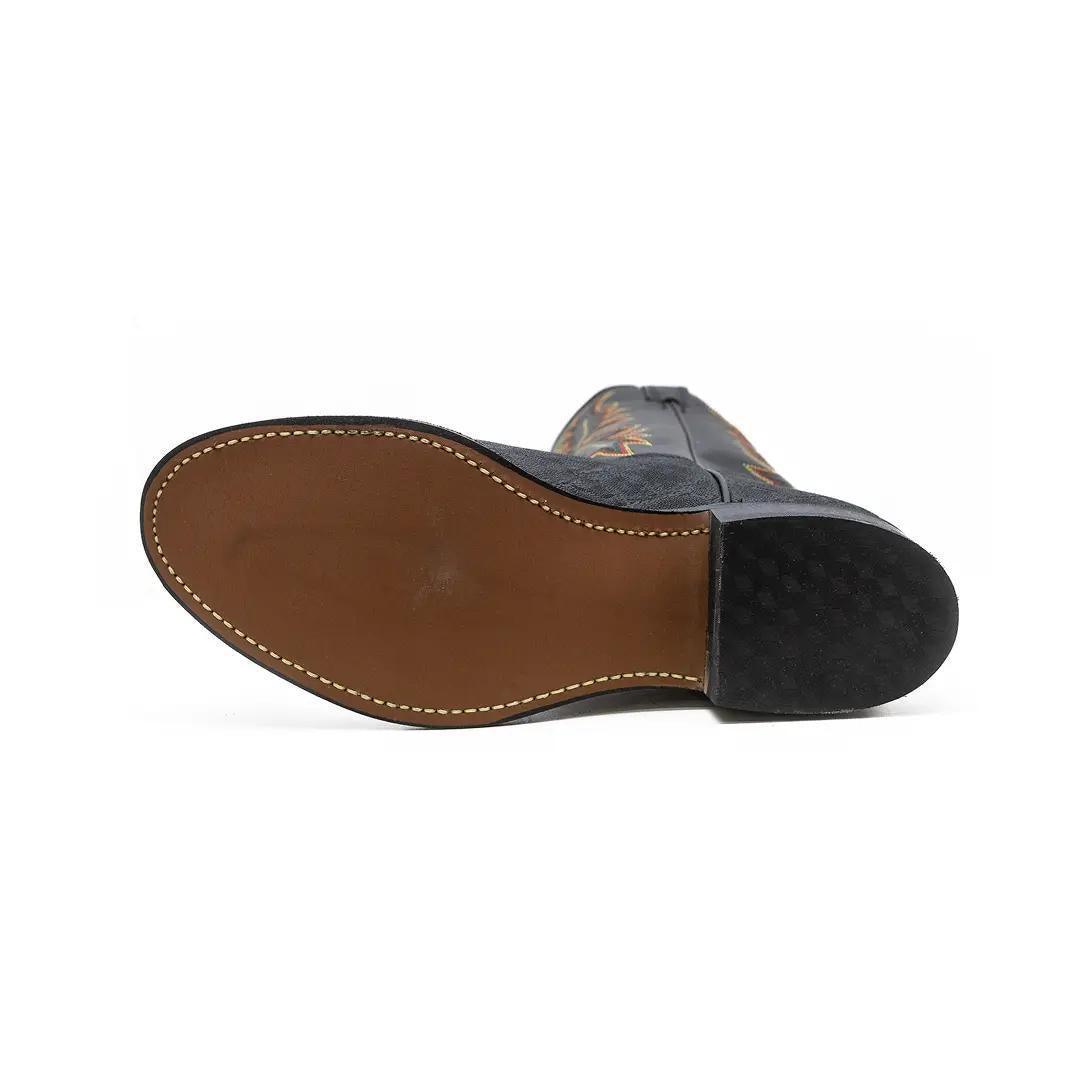 Laredo Men's Black "El Chiqueado" Round Toe Roper Boots - Clearance