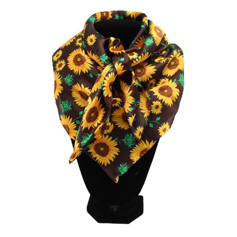 M&F Silk Scarf/ Wild Rag Sunflower