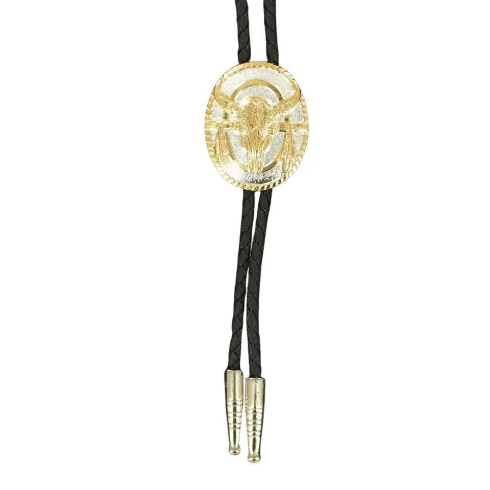 M&F Skull and Feather Bolo Tie weis-western-wear