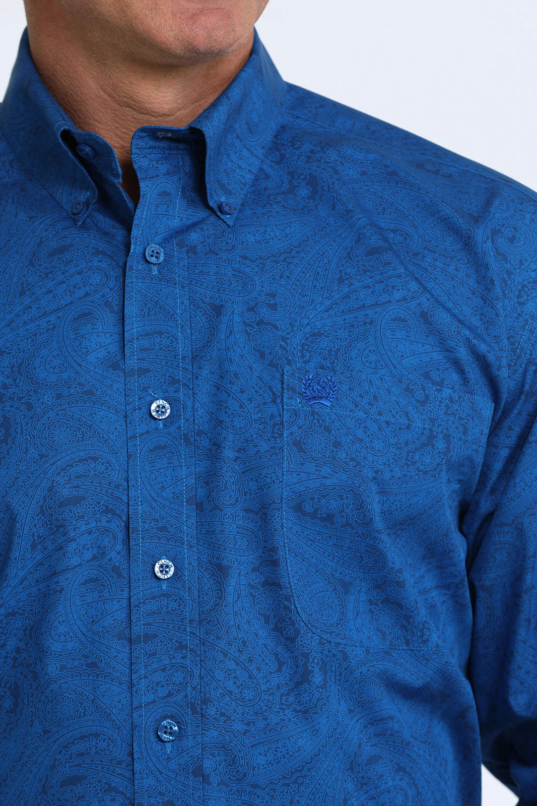 Cinch Mens Long Sleeve Paisley Print Shirt