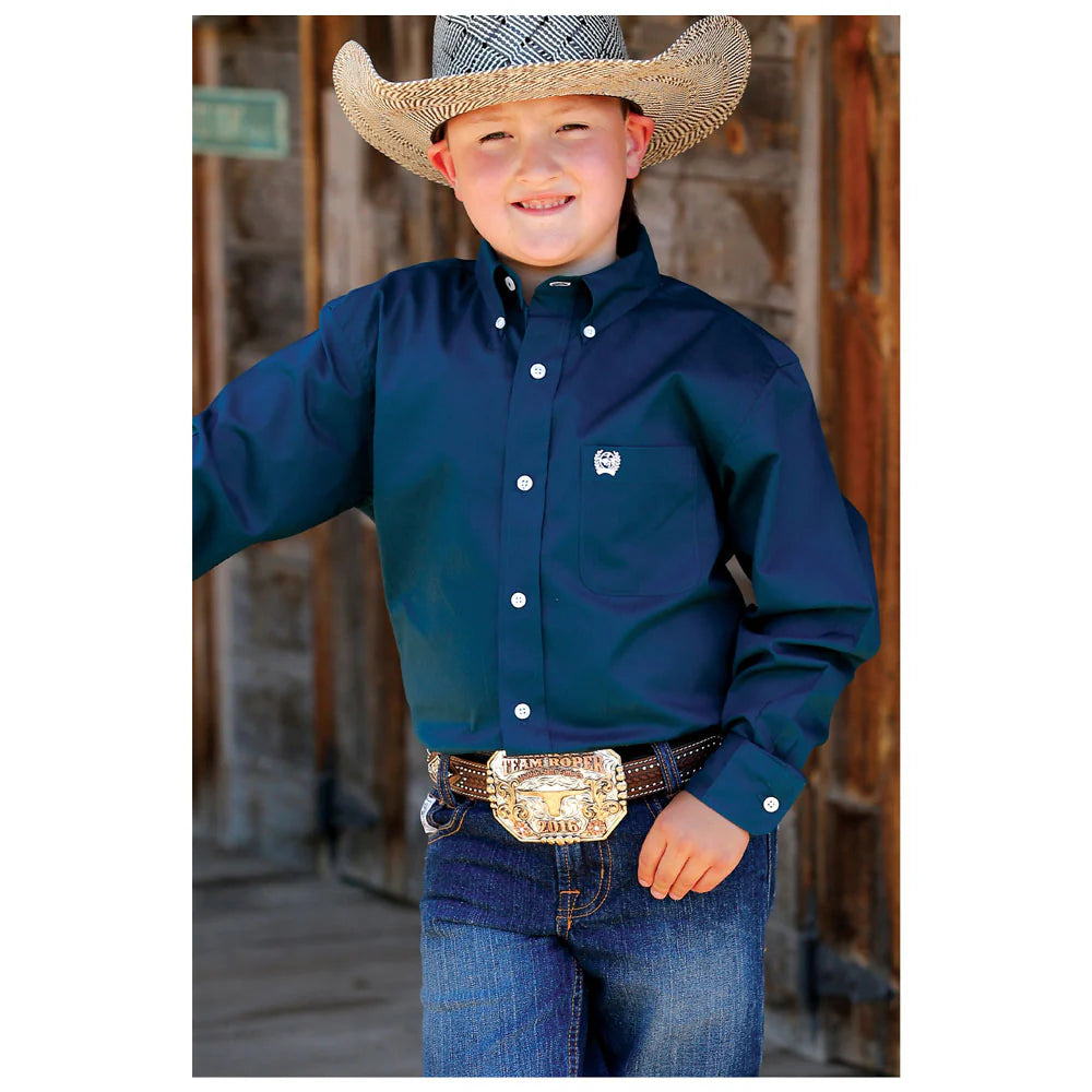 Cinch Boy's Long Sleeve Western Shirt- Match Dad weis-western-wear