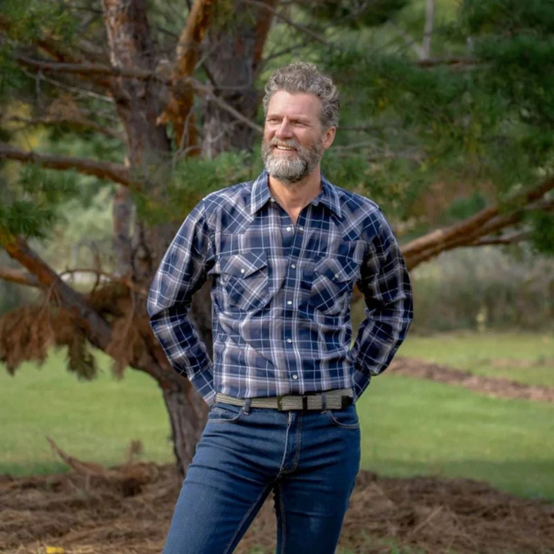 MWG Apparel Men's Long sleeves - Navy weis-western-wear