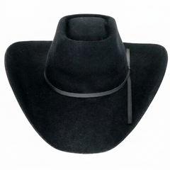 Master Hatters of Texas Sheridan 3X felt cowboy hat in black, side profile view.