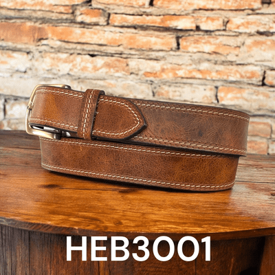 Men's Circle SH Leather Belt - Circle S