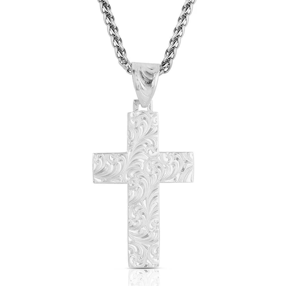 Montana Silversmiths Granite Peak Cross Necklace