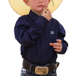 Cinch Infant Boys Royal Blue Button Up-Match Dad weis-western-wear