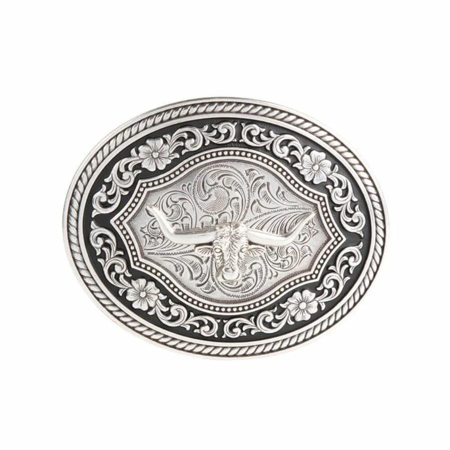 Nocona Longhorn Oval Belt Buckle