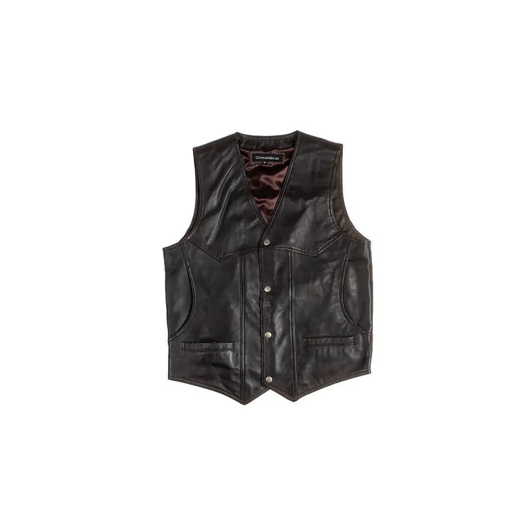Ocean West Men's Leather Vest