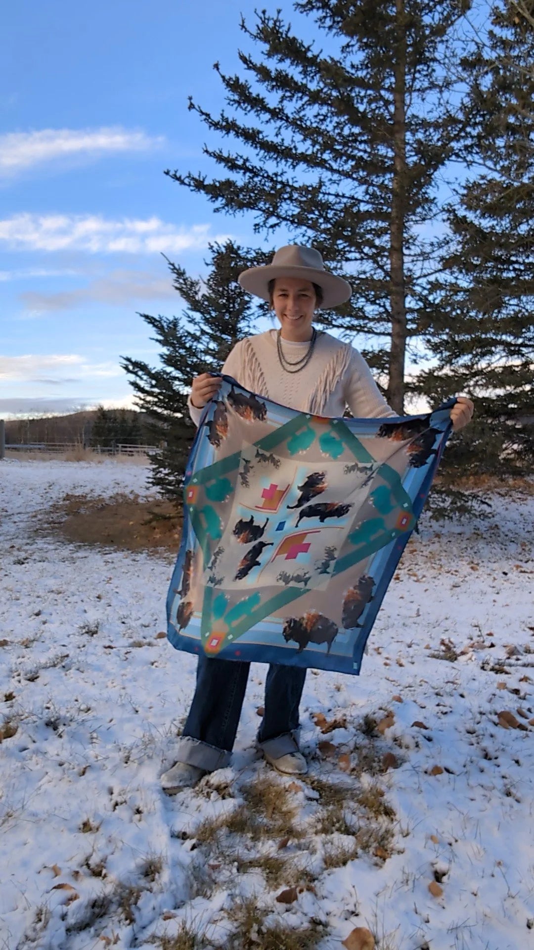 Renee Gould Silk Scarf Printed with Original Artwork - R Gould Art