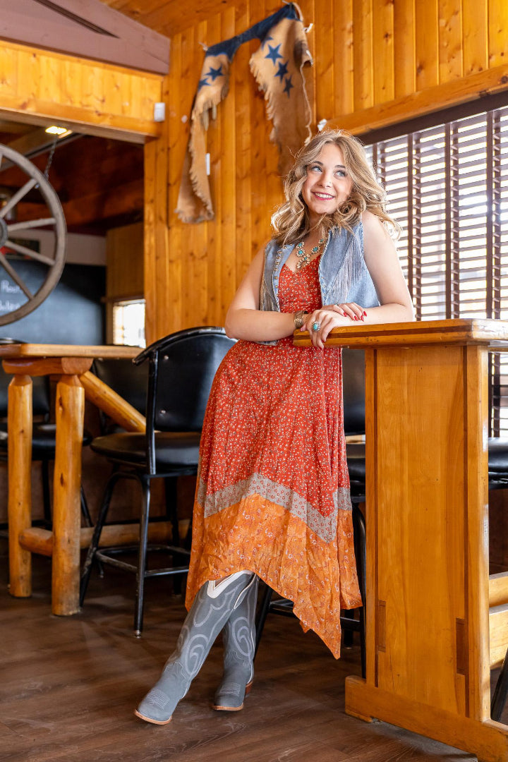 Panhandle Slim Women's Handkerchief Midi Dress