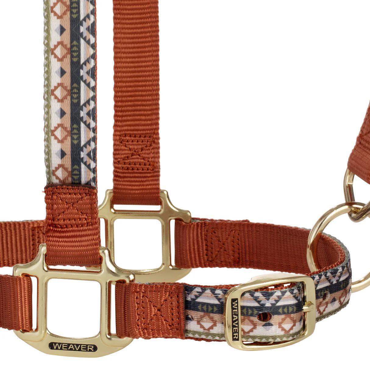 Patterned Adjustable Halter, 1" Trekking West