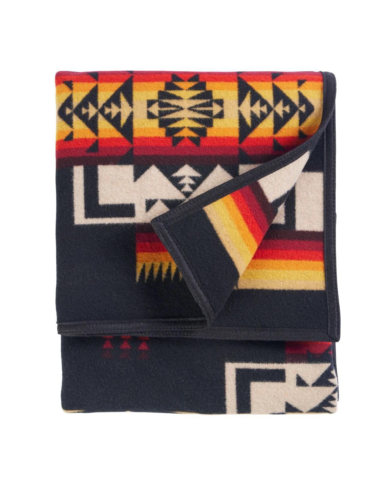 Pendleton Chief Joseph Blanket In Black Twin Size