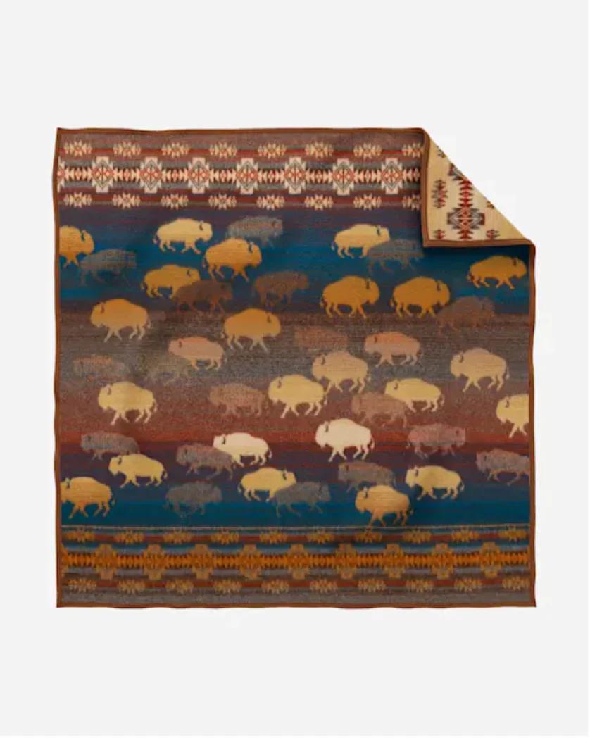Pendleton Prairie Rush Hour Throw Brown Buffalo - Pendleton