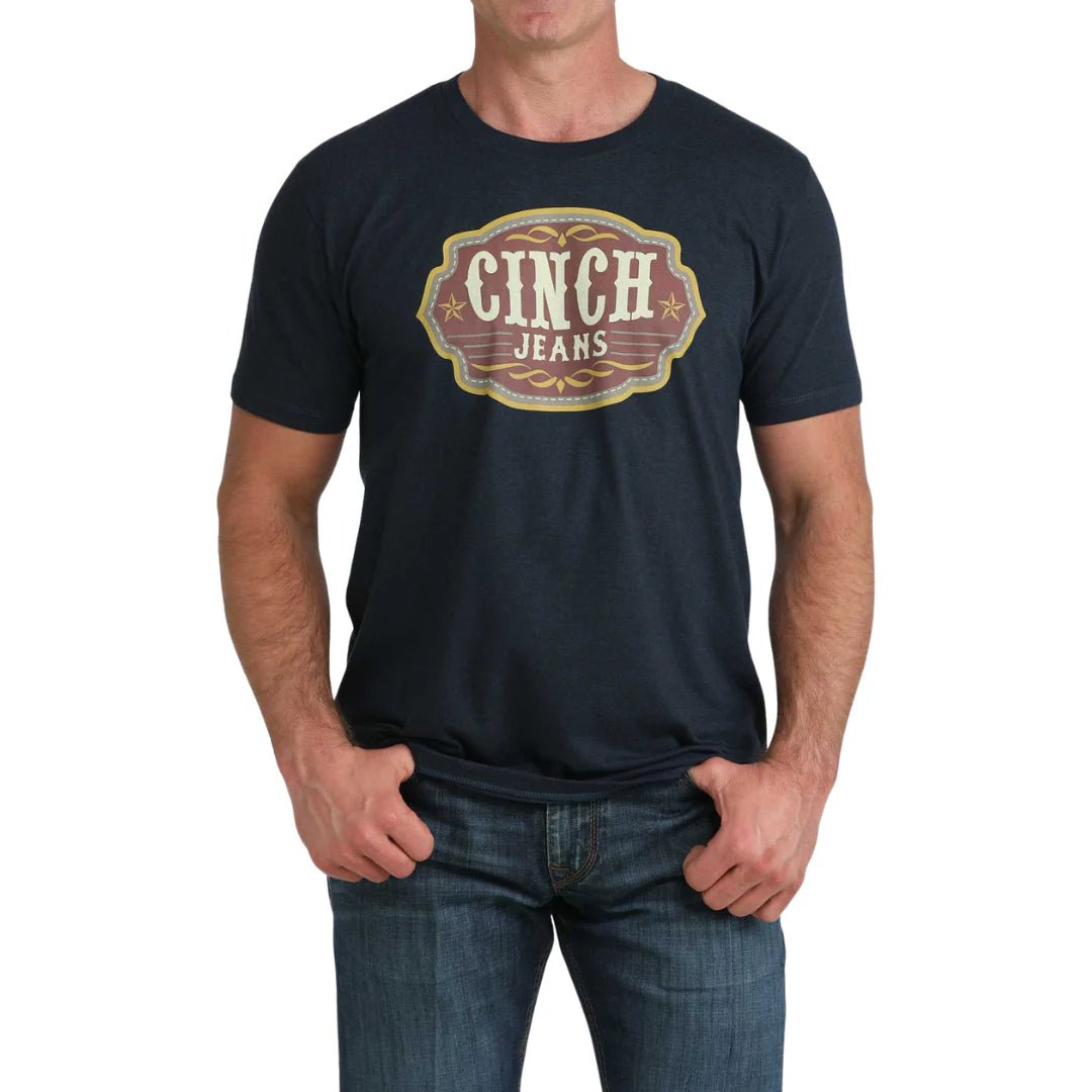 Cinch Men's Navy Blue Logo Graphic T-Shirt - Cinch