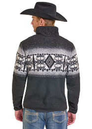 Rock & Roll Men's Fleece Border Aztec Pullover