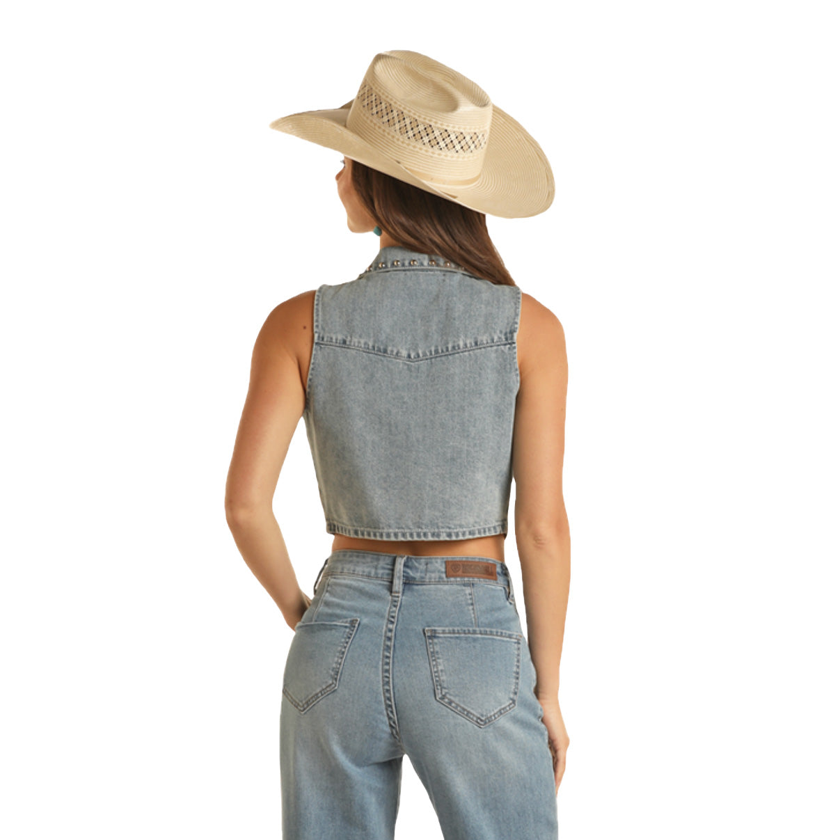 Rock & Roll Women's Denim Fringe Vest