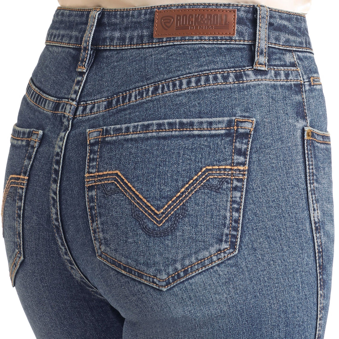 Rock & Roll Women's Signature Embroidered High Rise Trouser