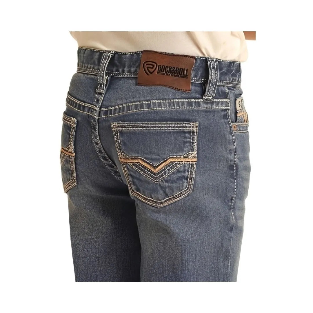 Rock & Roll Boy’s Jean Revolver Slim Fit Straight Leg Stretch