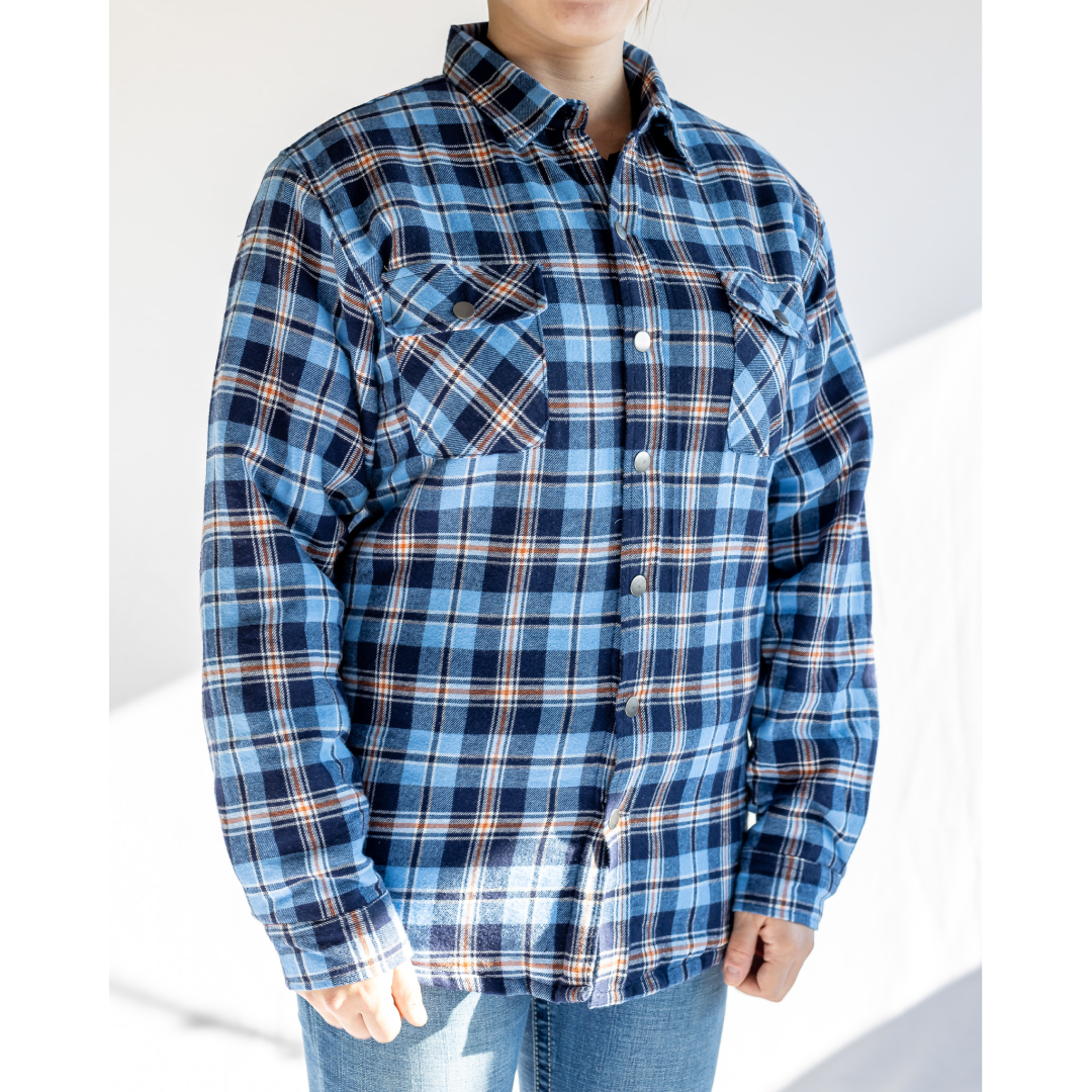 Roper Boy's Sherpa Lined Plaid Jacket