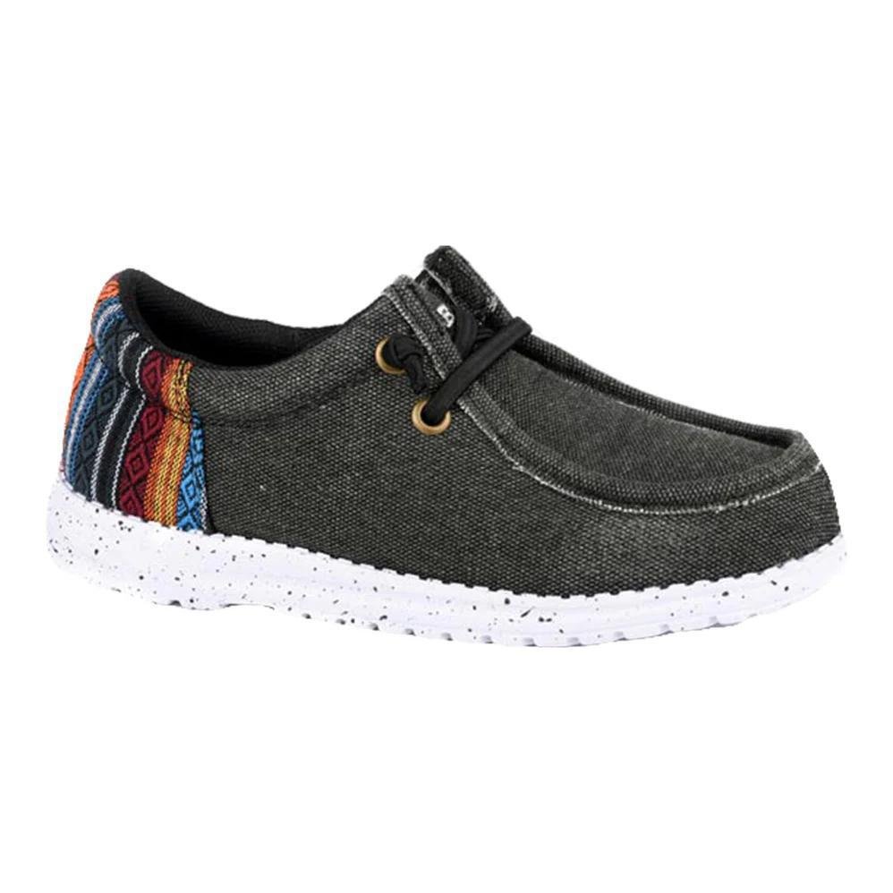 Roper Kid's Black Hang Loose Aztec Shoes - Roper