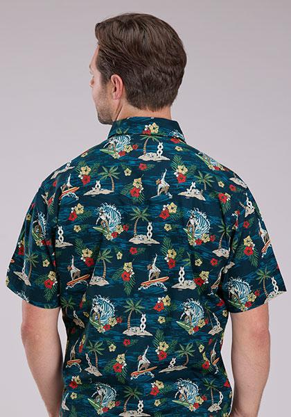 Roper Men's 2462 Panlosos Print Short Sleeve Shirt