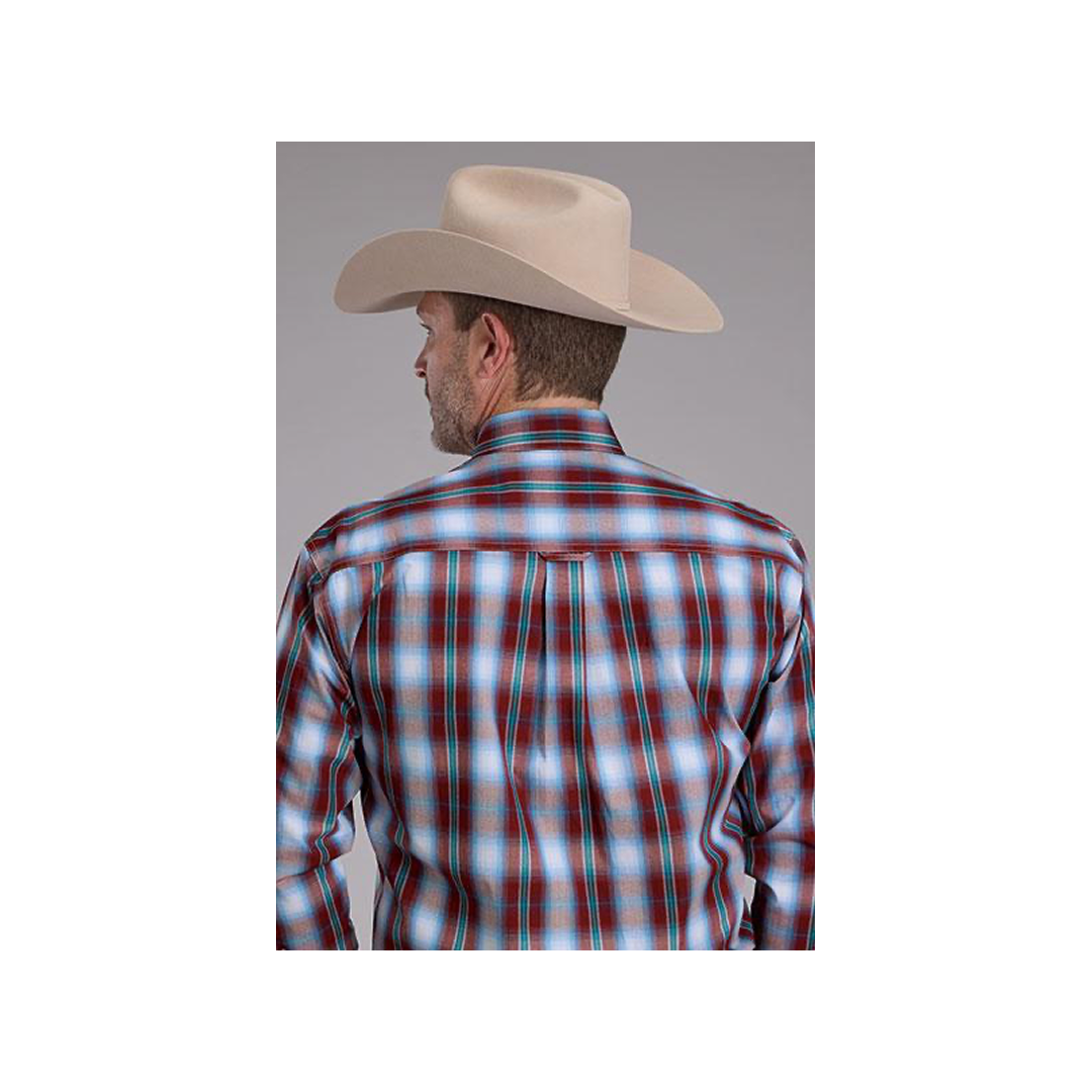 Roper Men's Classics Plaid Button Up Long Sleeve Western Shirt