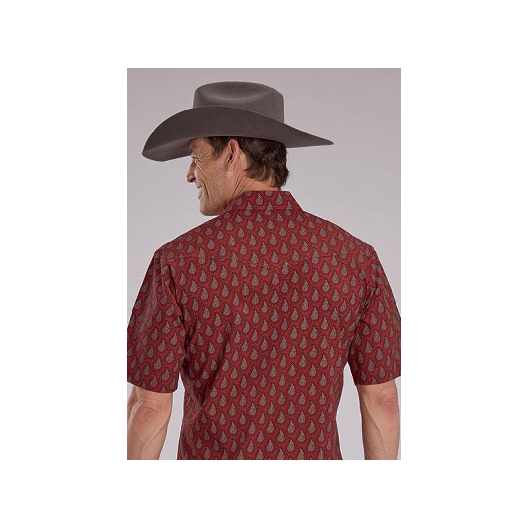 Roper Men's Short Sleeve Western Style Snap Shirt