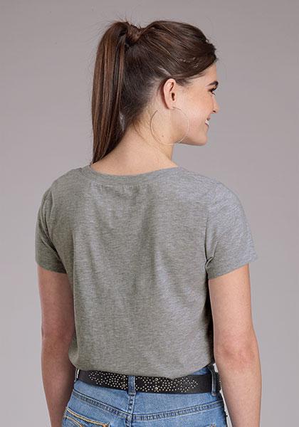 Roper Women's Heather Grey Jersey Knit T-Shirt