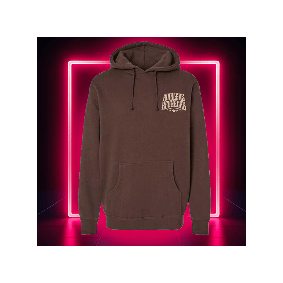 Ruthless Rednecks Roadkill Heavyweight 10oz Brown Hoodie - Ruthless Rednecks