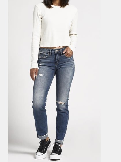 Silver Women’s Jeans Suki Slim Straight Leg -Clearance