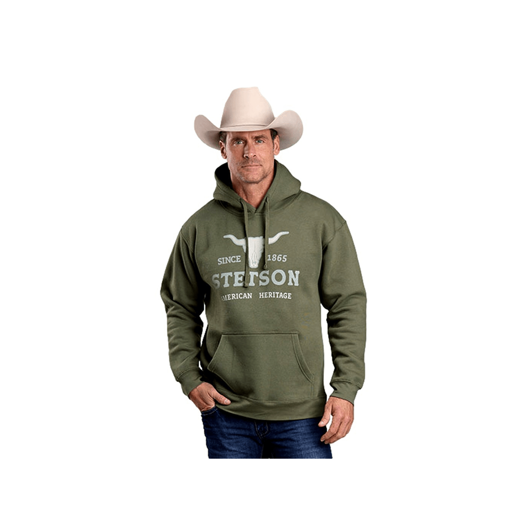 Stetson Men's Pullover Hoodie Sage Green - Stetson