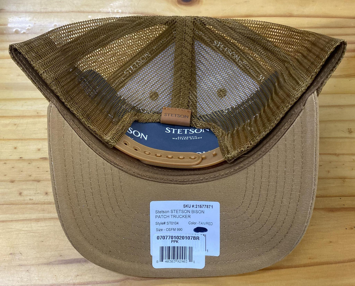Stetson Trucker Ball Cap Bison Patch