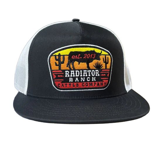Rodeo Time Sunset Bull Black Meshback - Rodeo Time