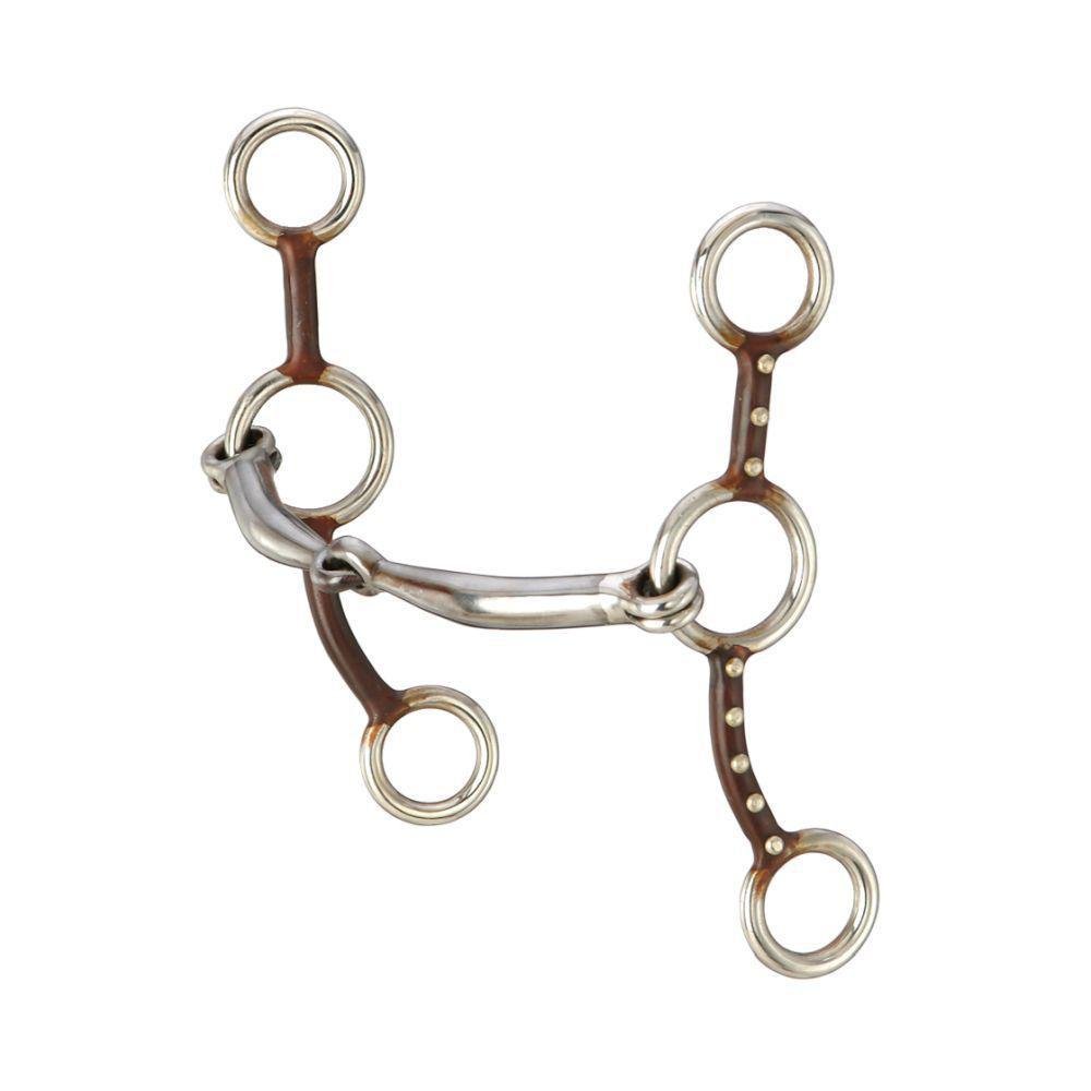 Tough1 Antique Brown Jr. Cowhorse Snaffle - JT International