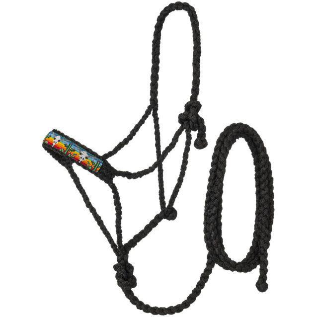 Tough1 Beaded Mule Tape Halter with Lead