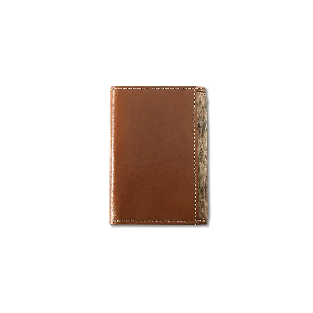 Ariat Men's Wallet Tri-Fold Laser Etched Shield Brown