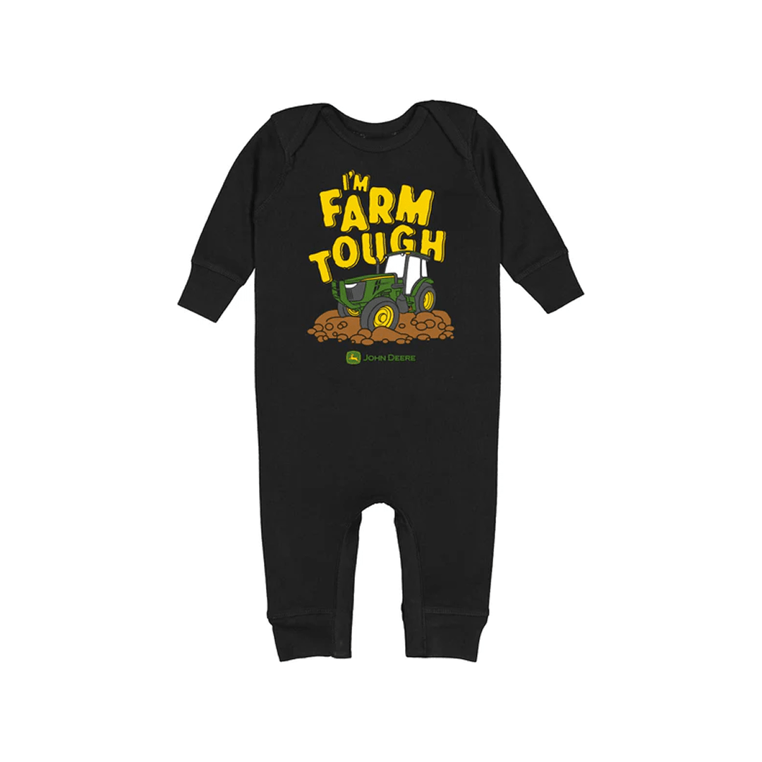 John Deere Boy's Black Romper w/ Graphic - John Deere