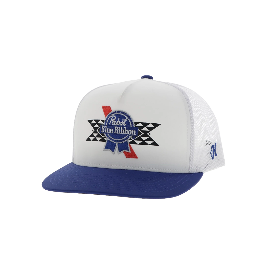 Hooey Pabst Blue Ribbon White Cap weis-western-wear