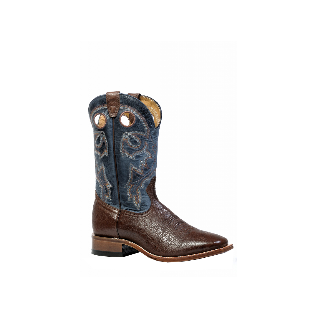 Boulet Men's Ostrich 12" Wide Square Toe Cowboy Boots
