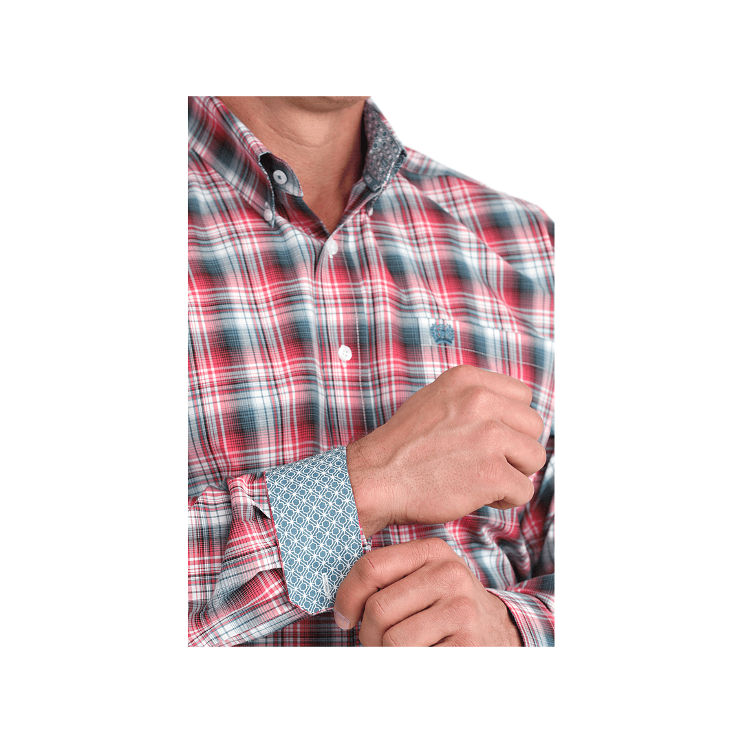 Cinch Men's Plaid Long Sleeve Button-Up Shirt - Cinch
