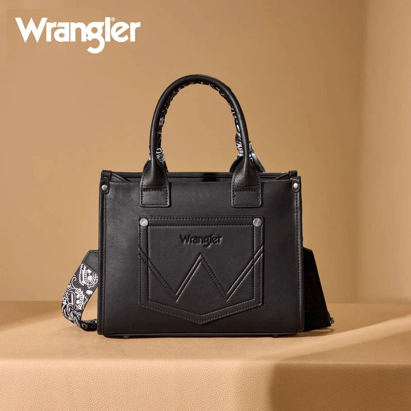 Montana West Wrangler Paisley Print Tote Crossbody Bag weis-western-wear