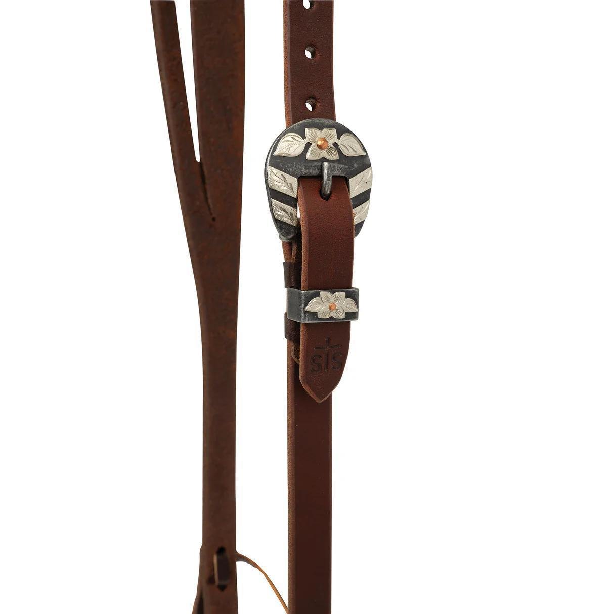Weaver STS Ranch Signature Tack Harness Leather Split Ear Headstall, 3/4" - Weaver