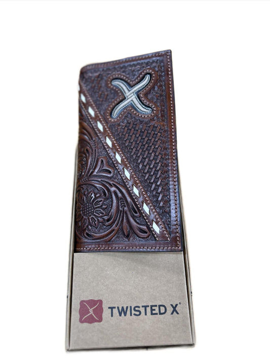 Western Fashion Accessories Twisted X Floral Tooled Wallet XWH1R