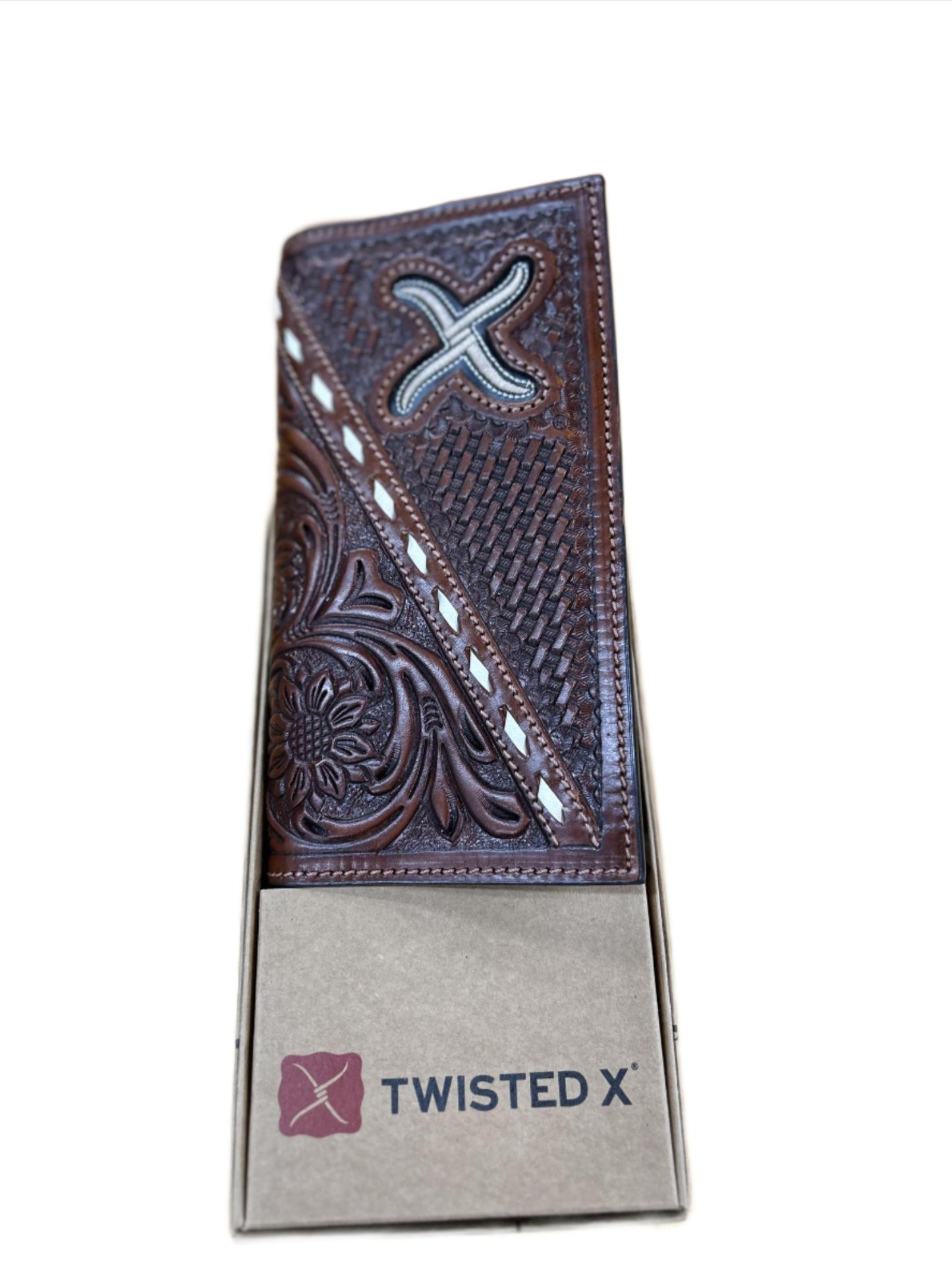 Western Fashion Accessories Twisted X Floral Tooled Wallet XWH1R