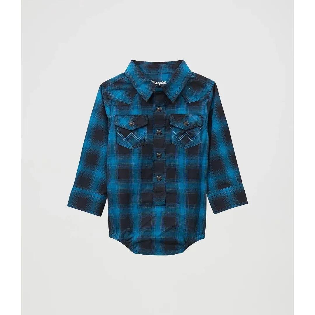 Wrangler Baby Boy's Long Sleeve Western Snap Bodysuit - Wrangler