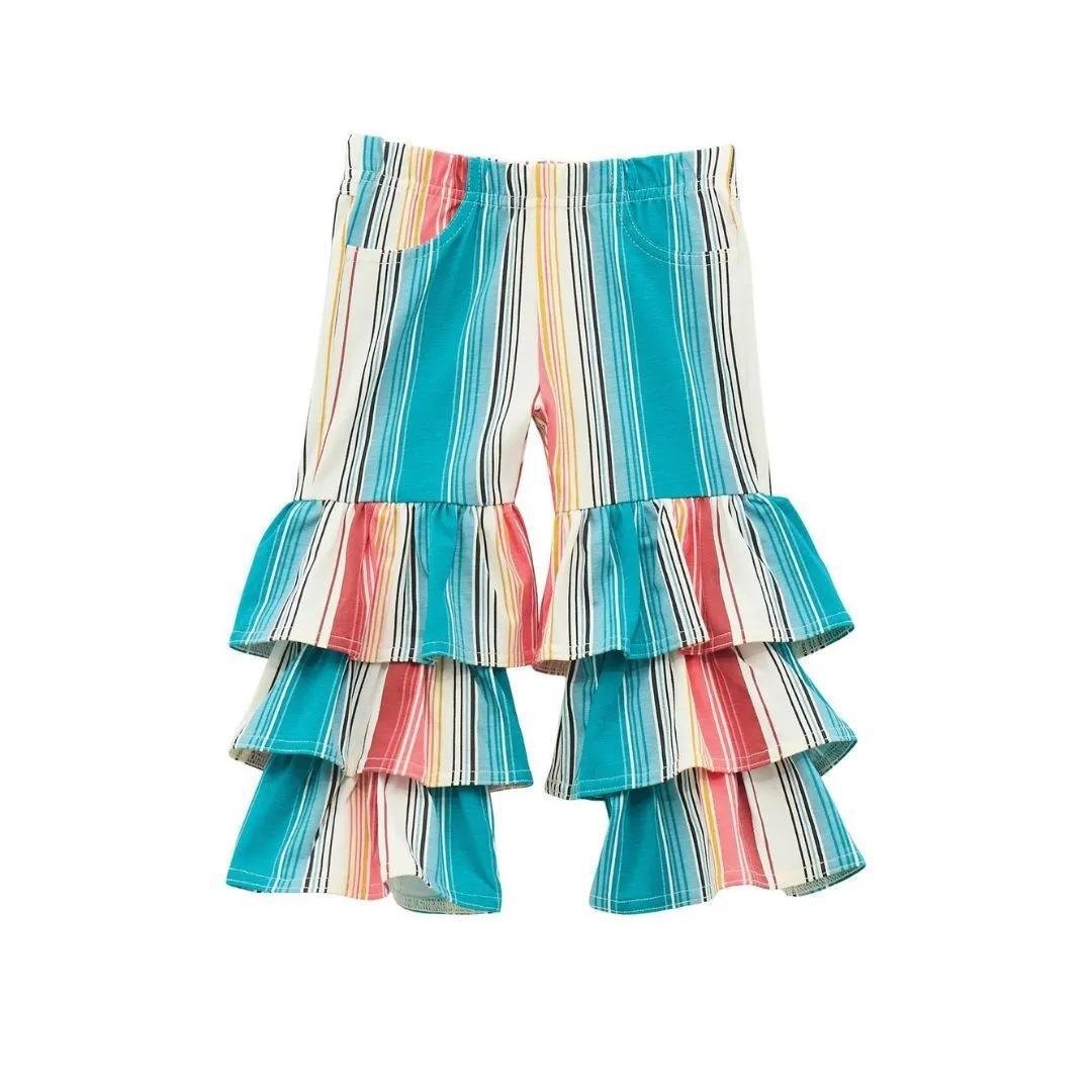 Wrangler® Baby Girl Pull Up Flare Pant - Stripe - Wrangler