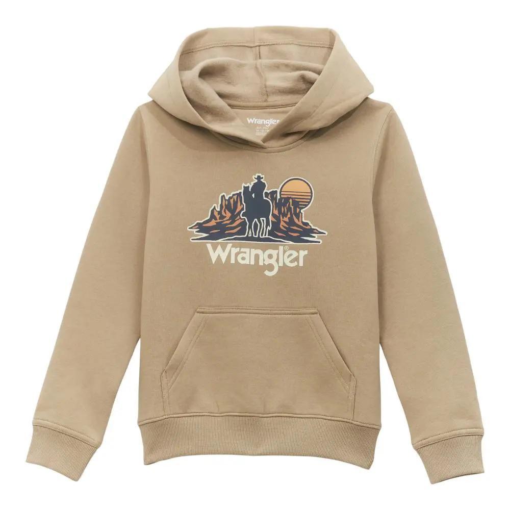 Wrangler Boy's Graphic Hoodie In Tan
